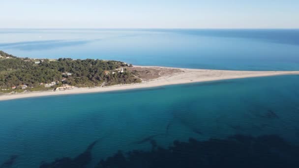 Niesamowity Widok Wybrzeże Kassandry Pobliżu Plaży Possidi Chalkidiki Centralna Macedonia — Wideo stockowe