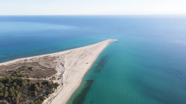 Amazing View Kassandra Coastline Possidi Beach Chalkidiki Central Macedonia Greece — Stock Video
