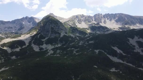 Amazing Aerial View Pirin Mountain Yalovarnika Peak Bulgaria — Video