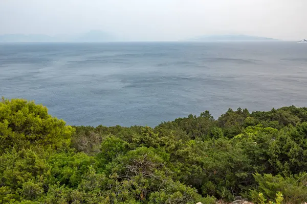 Дивовижний Вид Берегову Лінію Лефкаса Іонічні Острови Греція Стокове Фото