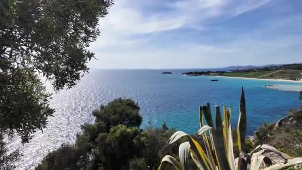 Niesamowity Widok Wybrzeże Sithonia Pobliżu Plaży Agios Ioannis Chalkidiki Centralna — Wideo stockowe