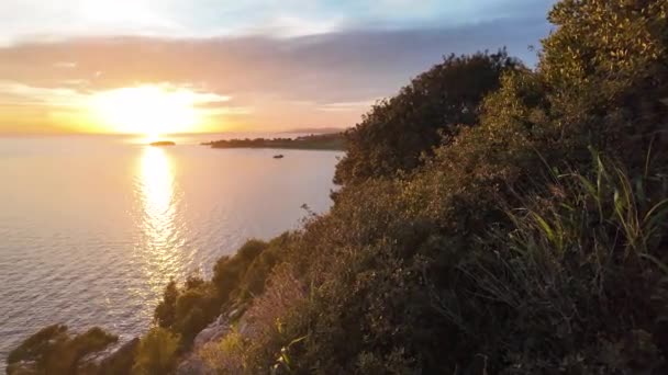 Úžasný Výhled Pobřeží Sithonia Blízkosti Pláže Agios Ioannis Chalkidiki Střední — Stock video