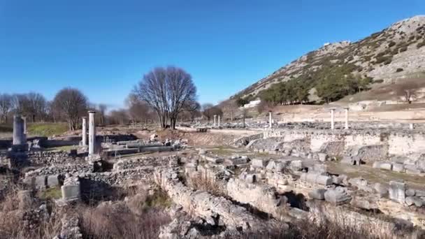 Ruins Ancient City Philippi Eastern Macedonia Thrace Greece — Stock Video