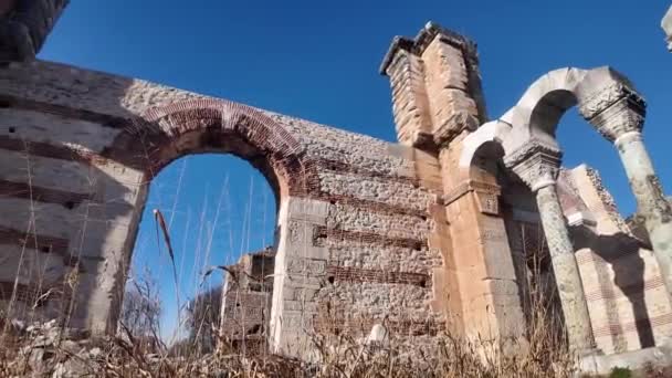 Romok Ókori Város Philippi Kelet Macedónia Thrace Görögország — Stock videók