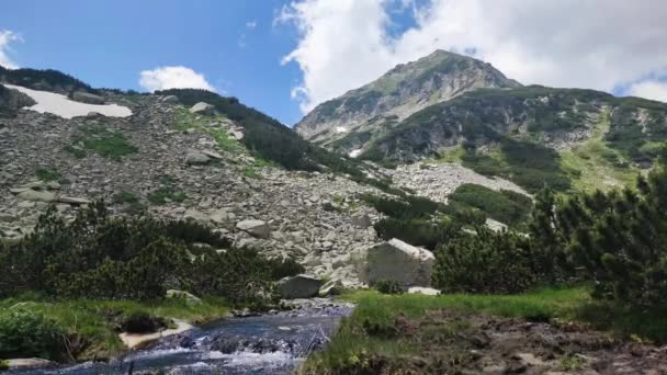 Niesamowity Letni Widok Górę Pirin Okolicach Jeziora Muratovo Bułgaria — Wideo stockowe