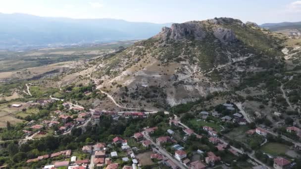 Amazing Aerial View Ilindentsi Village Blagoevgrad Region Bulgaria — Αρχείο Βίντεο
