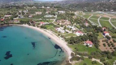 Kastri Sahili yakınlarındaki Sithonia kıyı şeridi, Chalkidiki, Orta Makedonya, Yunanistan