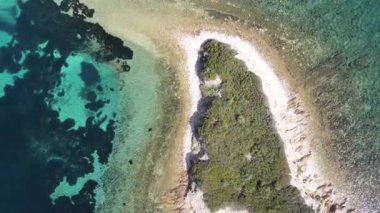 Kastri Sahili yakınlarındaki Sithonia kıyı şeridi, Chalkidiki, Orta Makedonya, Yunanistan