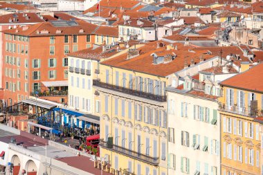 Nice, Provence Alpes-Cote d 'Azur, Fransa' nın şaşırtıcı panoramik manzarası