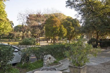 Nice, Provence Alpes-Cote d 'Azur, Fransa' nın şaşırtıcı panoramik manzarası