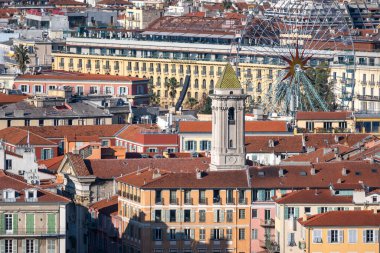 Nice, Provence Alpes-Cote d 'Azur, Fransa' nın şaşırtıcı panoramik manzarası