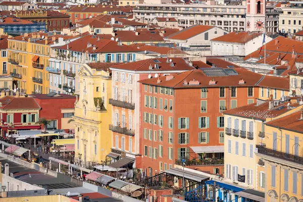 Nice, Provence Alpes-Cote d 'Azur, Fransa' nın şaşırtıcı panoramik manzarası