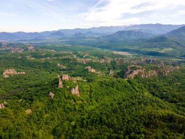 Belogradchik Kayalıkları, Vidin Bölgesi, Bulgaristan 'ın hava manzarası