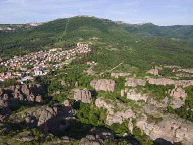 Belogradchik Kayalıkları, Vidin Bölgesi, Bulgaristan 'ın hava manzarası