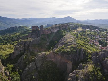 Belogradchik Kayalıkları, Vidin Bölgesi, Bulgaristan 'ın hava manzarası