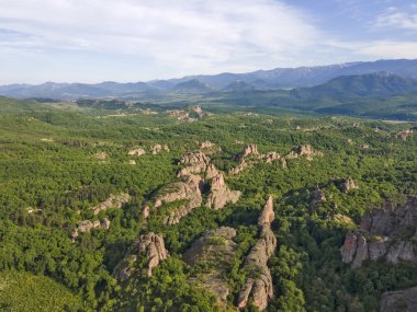 Belogradchik Kayalıkları, Vidin Bölgesi, Bulgaristan 'ın hava manzarası