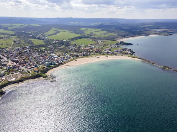 Stock image Aerial view of Black sea coast near village of Lozenets, Burgas Region, Bulgaria