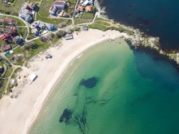 stock image Aerial view of Black sea coast near village of Lozenets, Burgas Region, Bulgaria
