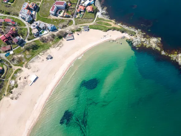 Widok Powietrza Wybrzeże Morza Czarnego Pobliżu Miejscowości Lozenets Obwód Burgas — Zdjęcie stockowe
