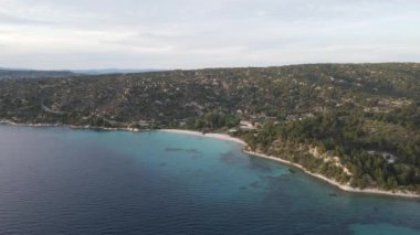 Koviou Sahili yakınlarındaki Sithonia kıyı şeridi, Chalkidiki, Orta Makedonya, Yunanistan