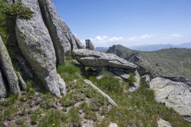 Bulgaristan 'ın Kalin zirvesi yakınlarındaki Rila Dağı' nın İnanılmaz Yaz Manzarası