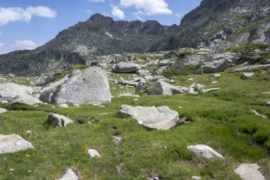 Bulgaristan 'ın Kalin zirvesi yakınlarındaki Rila Dağı' nın İnanılmaz Yaz Manzarası