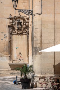 İtalya 'nın Apulia Bölgesi' ndeki Eski Lecce kasabasının muhteşem manzarası.