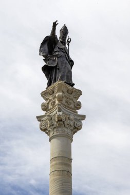 İtalya 'nın Apulia Bölgesi' ndeki Eski Lecce kasabasının muhteşem manzarası.