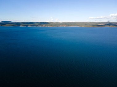 Bulgaristan 'ın Sofya kenti yakınlarındaki Iskar Reservoir' in şaşırtıcı hava manzarası