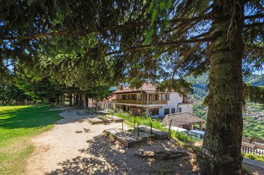 Yunanistan 'ın Epirus Bölgesi' nin Ioannina kenti yakınlarındaki Metsovo köyünün yaylı manzarası