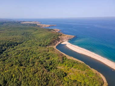 Aerial view of Black sea coast near Veleka Beach, Sinemorets, Burgas Region, Bulgaria clipart