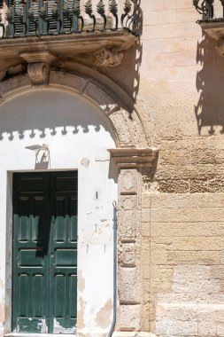 İtalya 'nın Apulia Bölgesi' ndeki Eski Lecce kasabasının muhteşem manzarası.