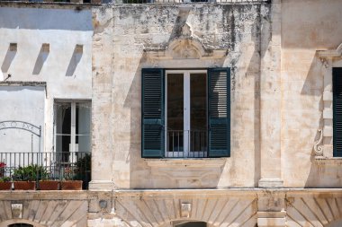 İtalya 'nın Apulia Bölgesi' ndeki Eski Lecce kasabasının muhteşem manzarası.