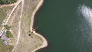 Oslome barajının hava manzarası, Pernik Bölgesi, Bulgaristan