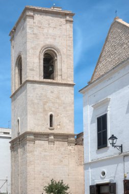 Polignano a Mare, Apulia Bölgesi 'nin muhteşem manzarası.