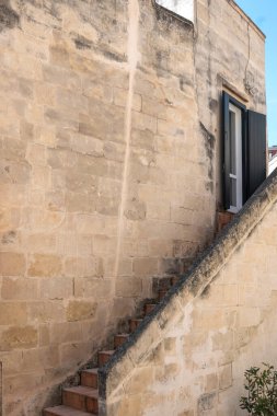 Matera 'nın muhteşem manzarası, Basilicata Bölgesi, İtalya