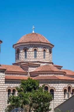 Tipik Sokak ve Yunanistan 'ın Arta, Epirus kentindeki bina