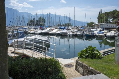 MONTREUX, SWitzERLAND - 19 Haziran 2023: Montreux, Vaud Kantonu, İsviçre Yaz Panoraması