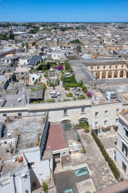 Apulia Bölgesi, İtalya 'nın Eski Lecce kasabasının muhteşem manzarası.