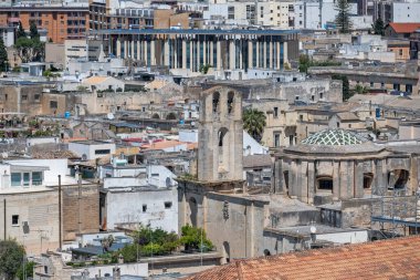 Apulia Bölgesi, İtalya 'nın Eski Lecce kasabasının muhteşem manzarası.