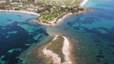 Kastri Sahili yakınlarındaki Sithonia kıyı şeridi, Chalkidiki, Orta Makedonya, Yunanistan