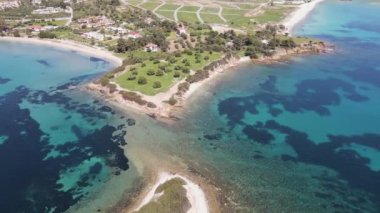 Kastri Sahili yakınlarındaki Sithonia kıyı şeridi, Chalkidiki, Orta Makedonya, Yunanistan