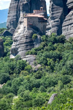 Meteora Manastırları, Teselya, Yunanistan 'ın Bahar Panoramik Manastırı