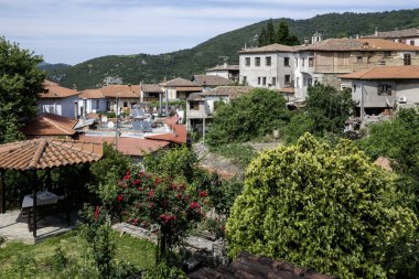 Tarihsel Ampelakia Köyü Panorama, Larissa, Teselya, Yunanistan