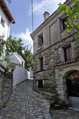 Tarihsel Ampelakia Köyü Panorama, Larissa, Teselya, Yunanistan