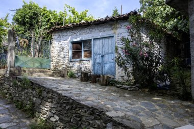 Tarihsel Ampelakia Köyü Panorama, Larissa, Teselya, Yunanistan