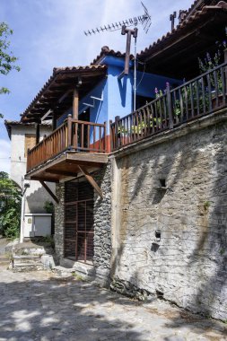 Tarihsel Ampelakia Köyü Panorama, Larissa, Teselya, Yunanistan