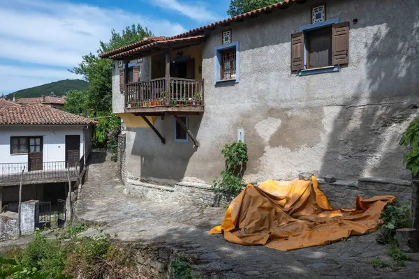 stock image Panorama of The historical Village of Ampelakia, Larissa, Thessaly, Greece