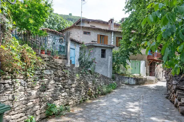 stock image Panorama of The historical Village of Ampelakia, Larissa, Thessaly, Greece