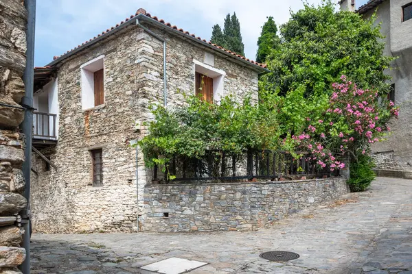 Tarihsel Ampelakia Köyü Panorama, Larissa, Teselya, Yunanistan